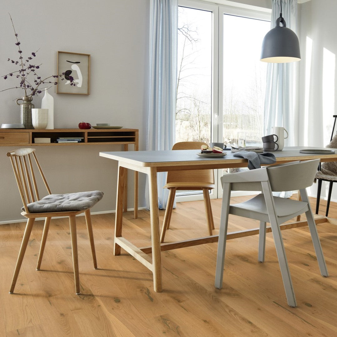 Boen Oak Soft Brown Espressivo- 14mm Plank 138 - Matt Plus Lacquer - Brushed