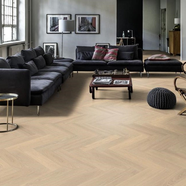 Kahrs Herringbone Oak AB White