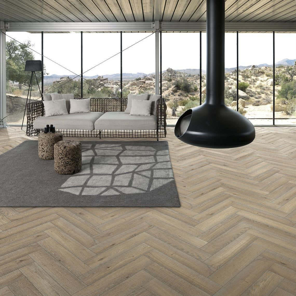 Kahrs Herringbone Oak CC Vintage White