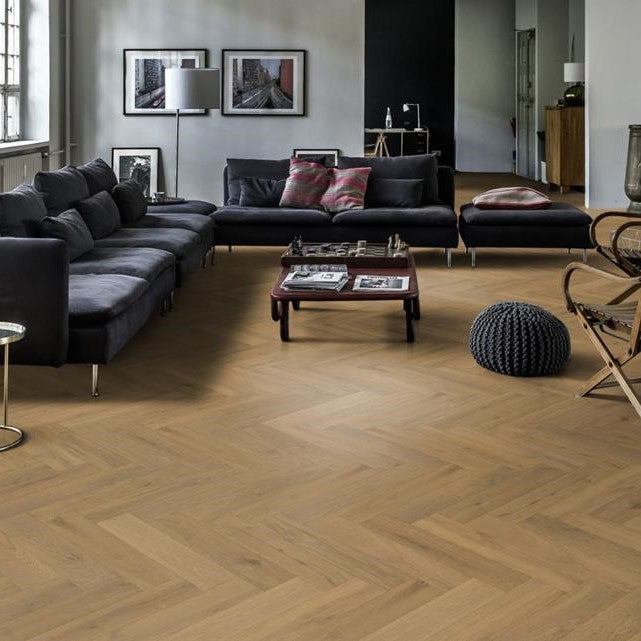 Kahrs Herringbone Oak CD Grey