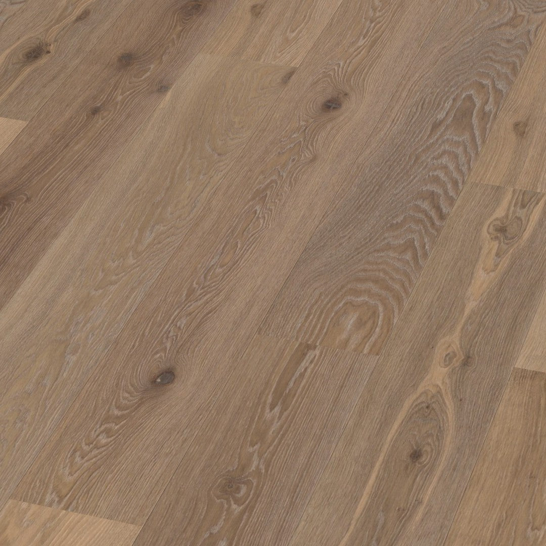 Boen Oak White Semi Smoked Animoso 14mm Castle Plank - Natural White Oil - Brushed