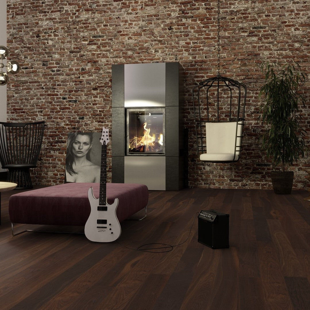 Boen Oak smoked Andante-14mm Plank 138 - Natural Oil - Brushed