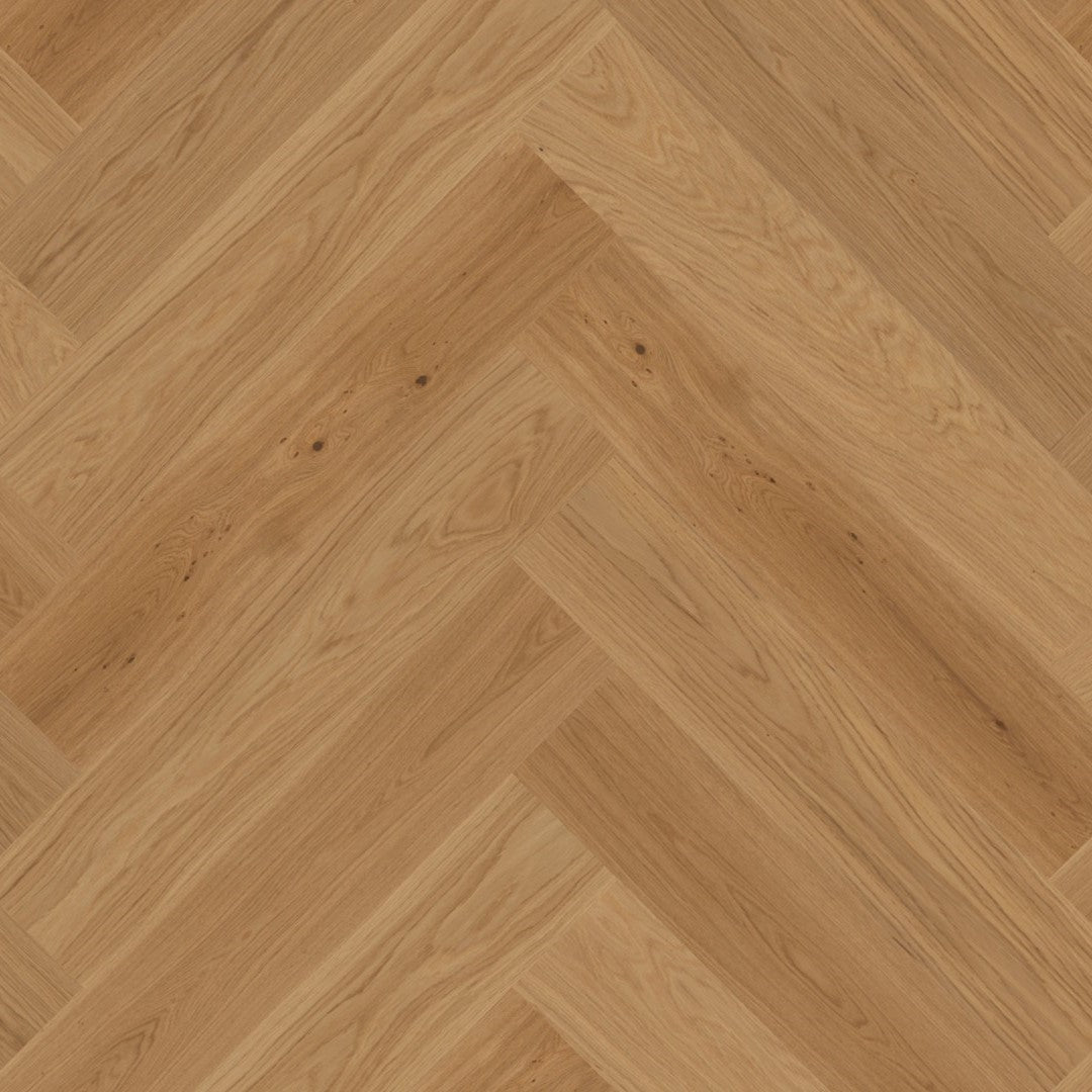 Boen Oak Adagio 14mm Herringbone Click Castle - A & B Planks - Natural Oil - Brushed