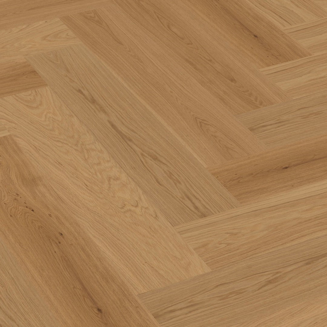 Boen Oak Adagio 14mm Herringbone Click Castle - A & B Planks - Natural Oil - Brushed