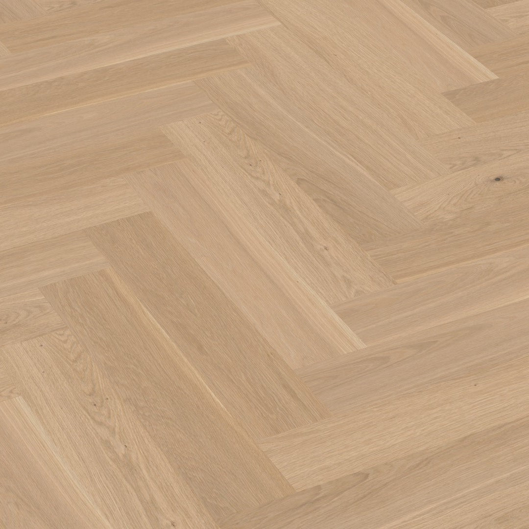 Boen Oak Adagio 14mm Herringbone Click 138 - A & B Planks - Live Pure - Brushed