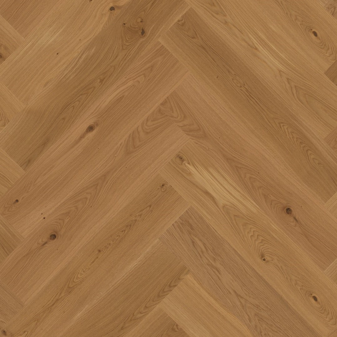 Boen Oak Animoso 14mm Herringbone Click Castle - A & B Planks - Natural Oil - Brushed