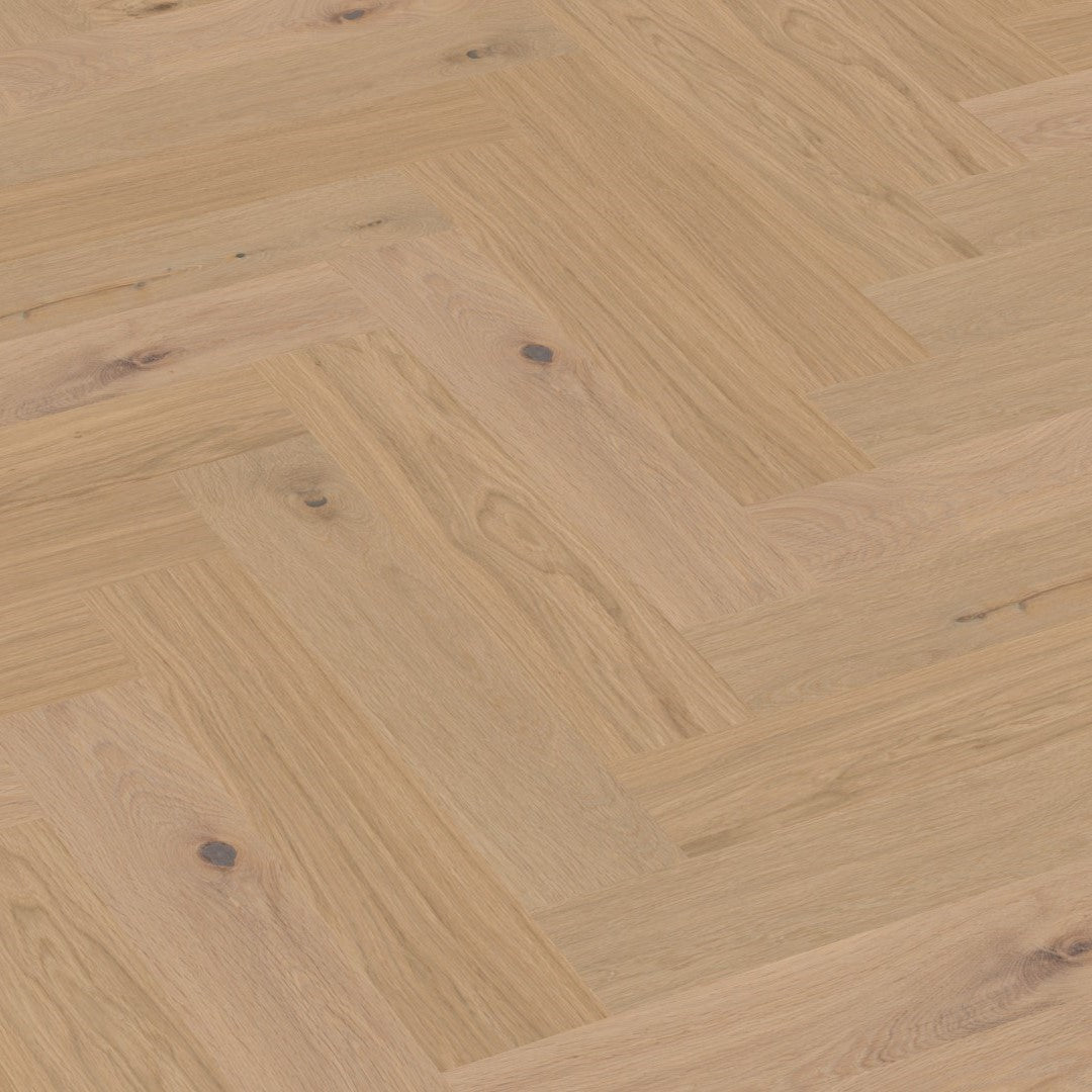 Boen Oak Animoso 14mm Herringbone Click 138 - A & B Planks - Live Pure - Brushed