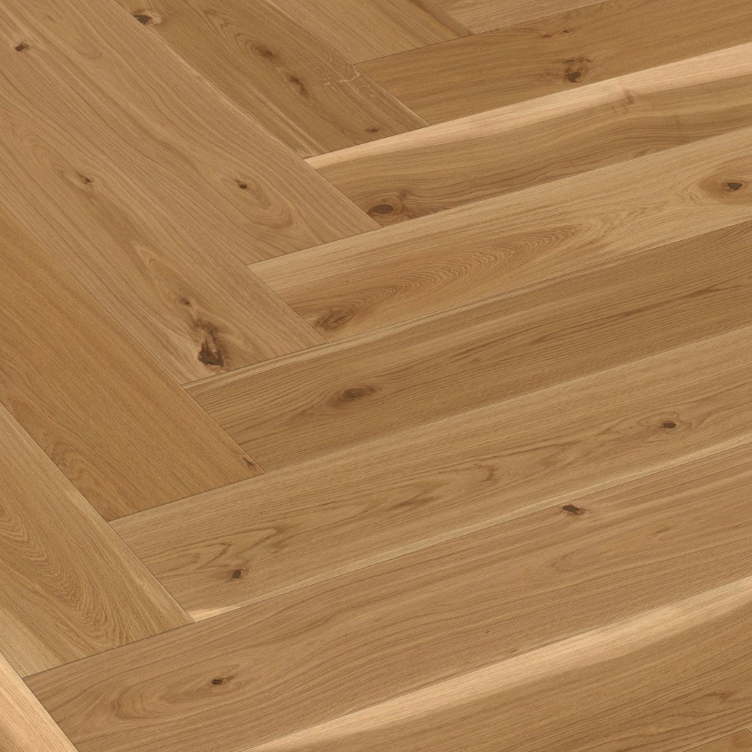 Boen Oak Vivo 14mm Herringbone Click Castle - A & B Planks - Natural Oil - Brushed