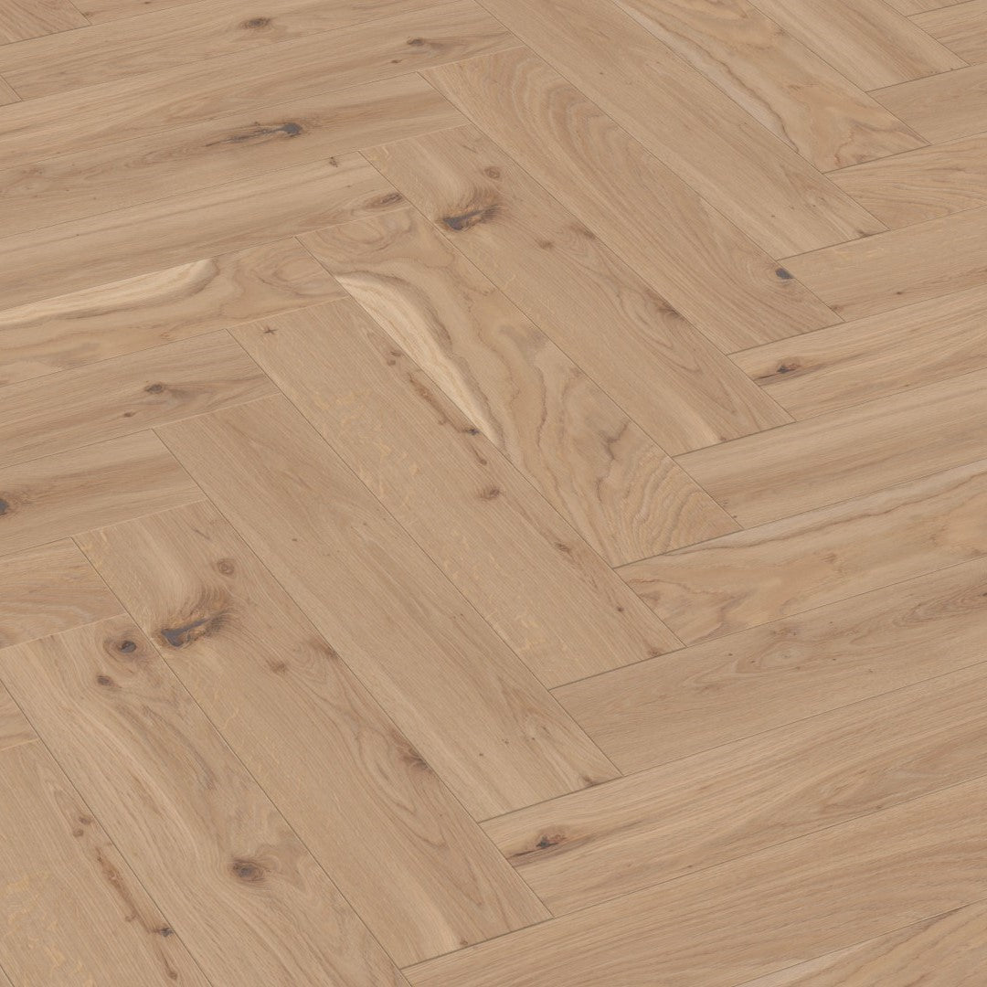 Boen Oak Vivo 14mm Herringbone Click 138 - A & B Planks - Live Pure - Brushed