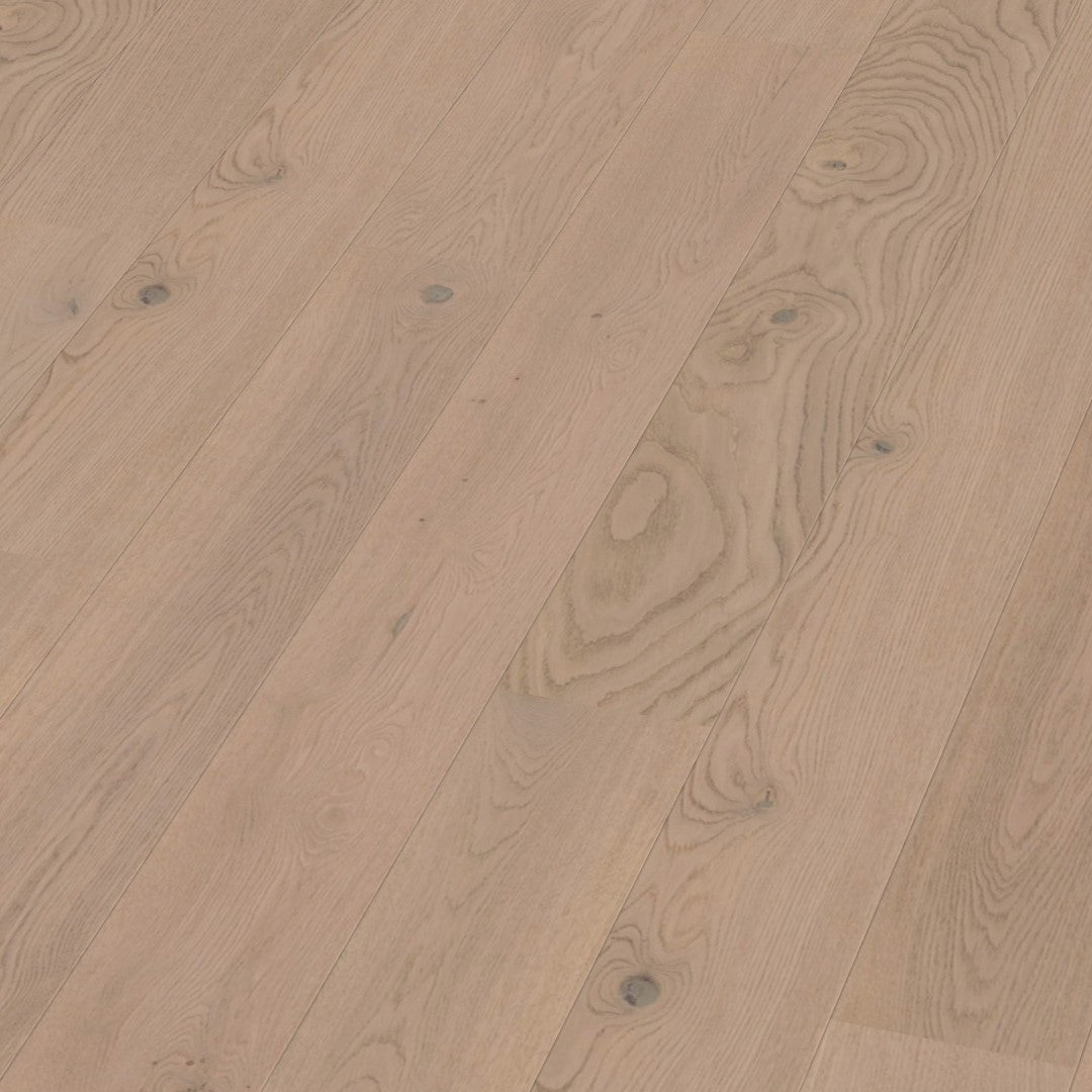 Boen Oak Fresh White Animoso Mix - 13.2mm Plank 181 - Matt Plus Lacquer - Brushed