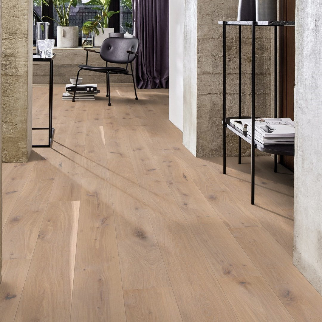 Boen Oak White Vivo- 14mm Plank Castle - Natural White Oil - Brushed