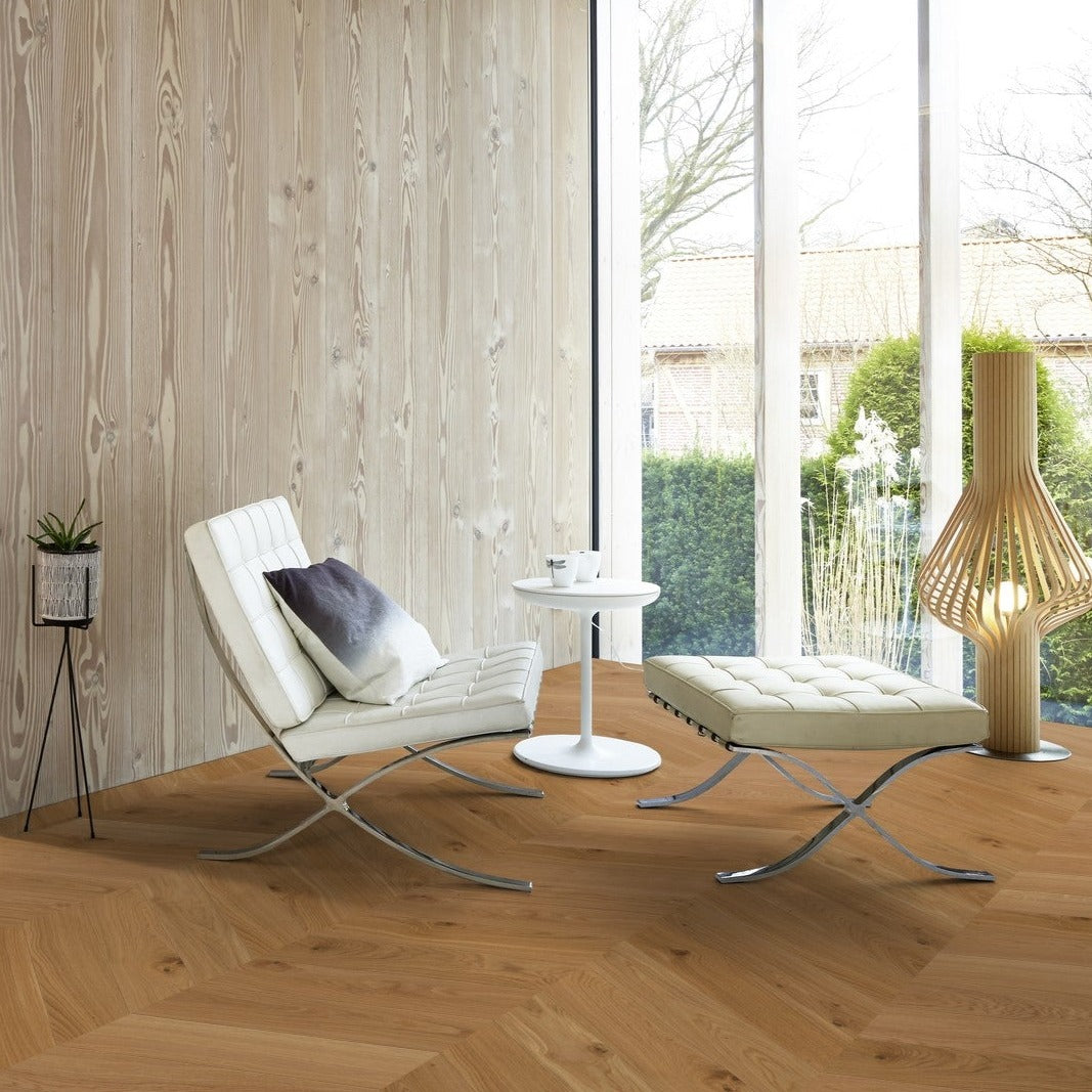 Boen Oak Chevron Animoso 138mm Live Natural