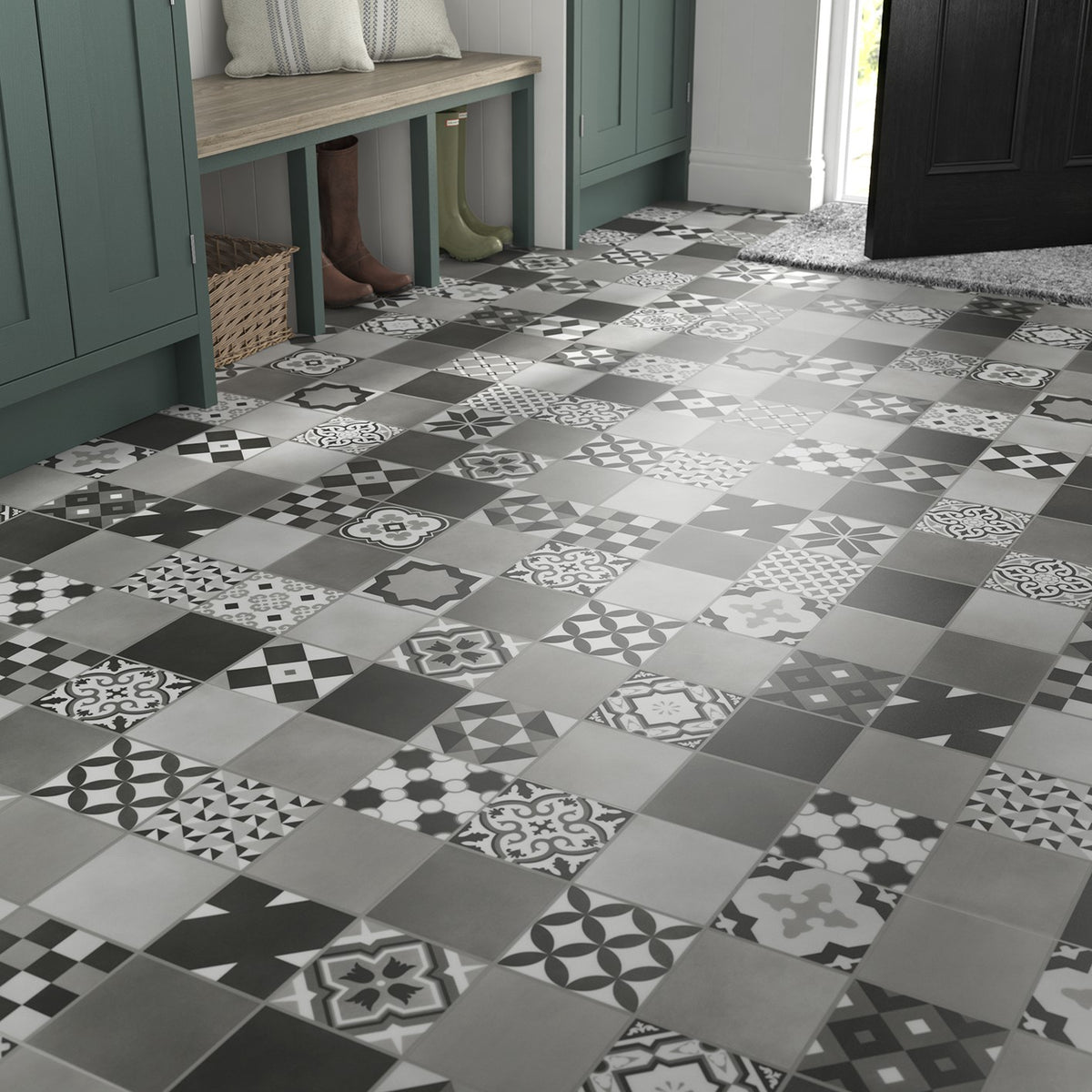 Malmo Stickdown Tile Kuvio Grey MA77 2.5mm