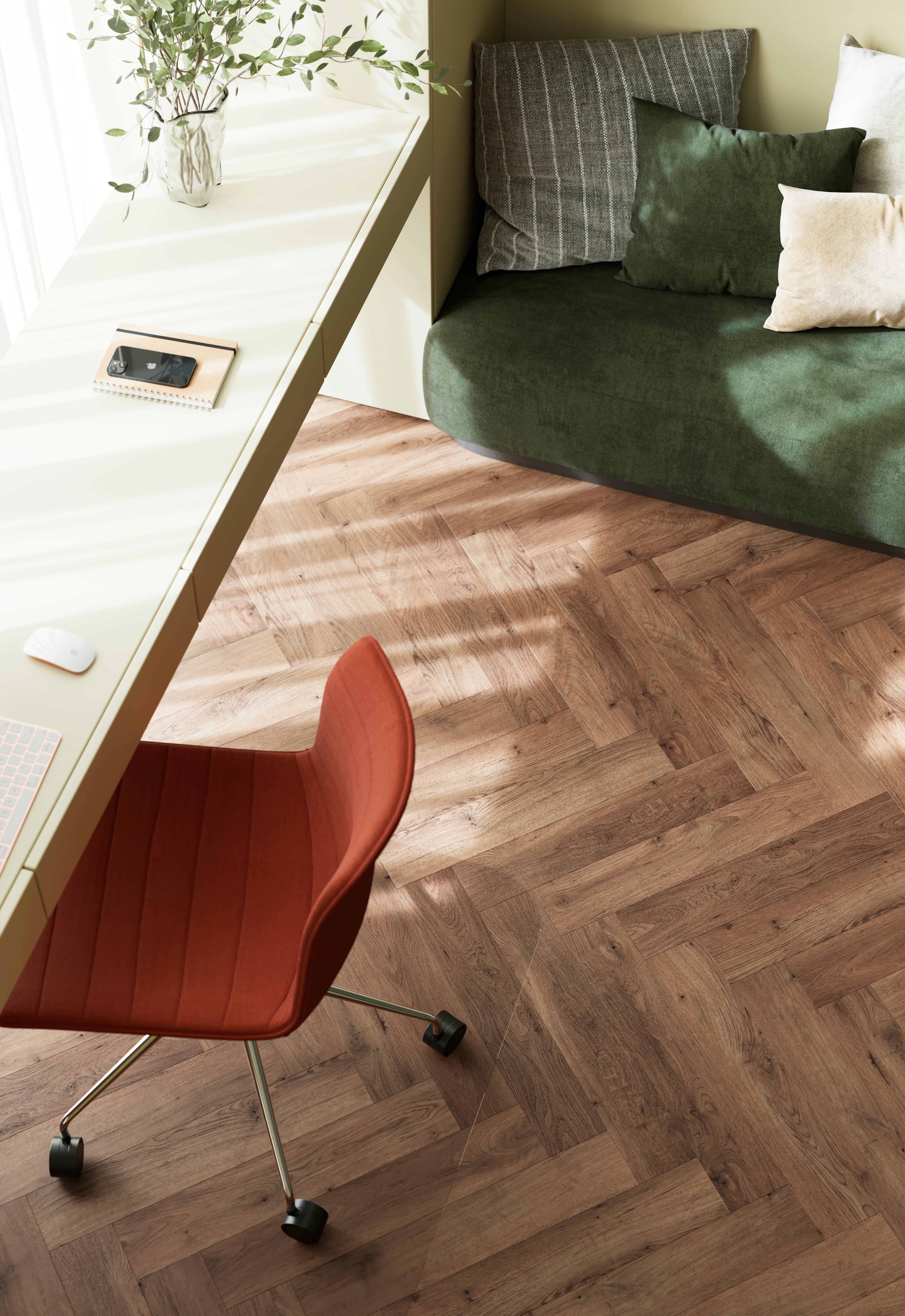 Berry Alloc Zenn Porto Gluedown 55 Herringbone- One Stop Flooring